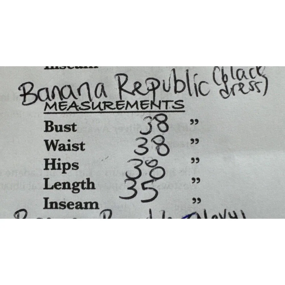 Banana Republic Dress sz 6 Black Long Sleeve Ruffle Classic Career Shift a28 - Picture 13 of 13